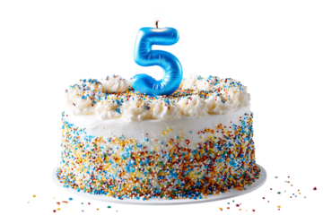 Festive fifth birthday cake!