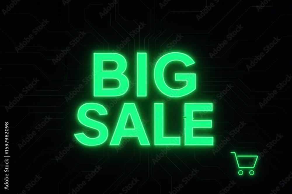 Poster neon green 