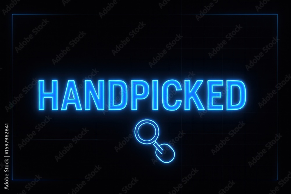 Poster neon blue 