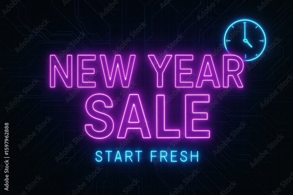 Poster neon sign displaying 