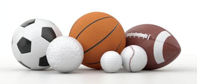 The collection of diverse sports balls for various athletic activities