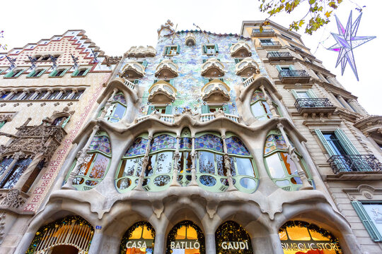 The Casa Casa Batllo buildin in Barcelona, Spain