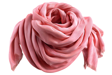 Elegant draped soft pink scarf against a simple dark contrasting background