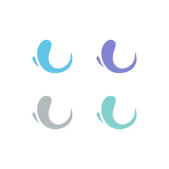 Obraz premium WATER SPLASH SIGN SYMBOL LOGO VECTOR 