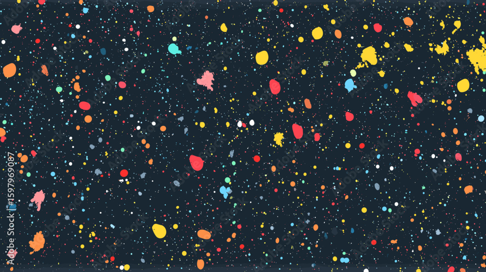 Aufkleber abstract hand-drawn flat vector background with colorful splashes