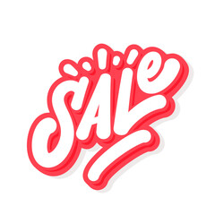 Sale vector lettering sticker design for special offers.