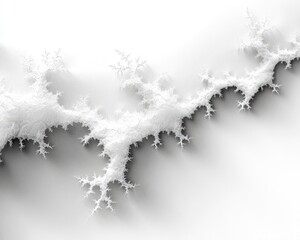 Abstract Fractal Design With White Branches On White Background