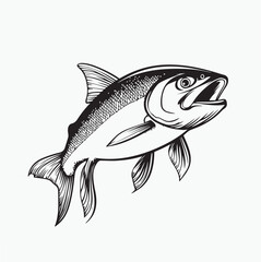 Fototapeta premium fish isolated on white background