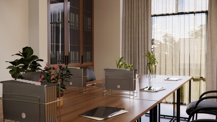 Interior Office room Scene Sketchup Model Free Download by Dang Viet Chau