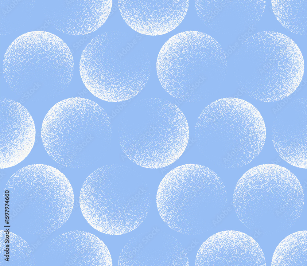 Poster bubbles seamless pattern grainy textured vector light blue astonishing abstract background. halftone