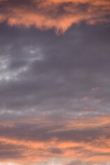This is a colorful sky view. You can see different colored clouds in the picture.