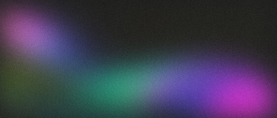 Grainy Gradient Blend of Purple, Teal, and Pink Shades on Black Background