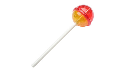 Colorful Red and Yellow Lollipop use in advertising  On a transparent background 