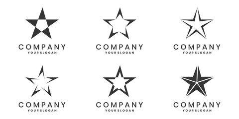 A set abstract star logo design