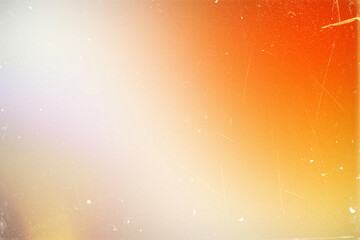 Vintage Film Texture: Orange and White Gradient Background