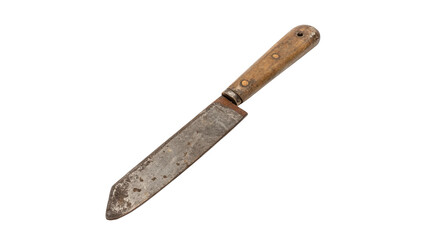 old scrap knife isolated on transparent background