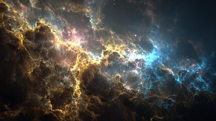 Fototapeta premium Abstract Colorful Nebula in Deep Space