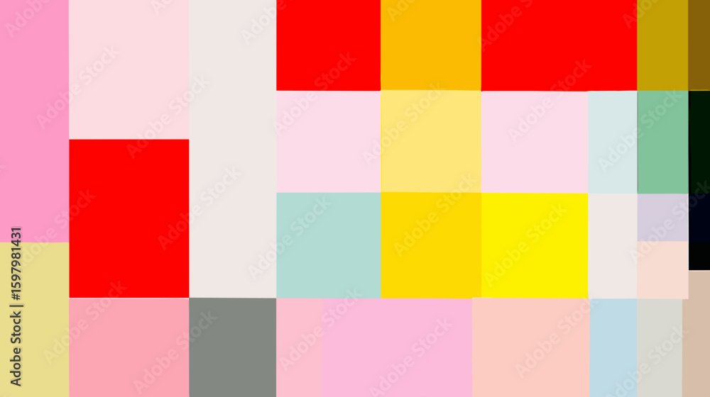 Poster colorful abstract flat vector background with intricate geometric shapes