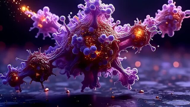 rising from angstrom calm void, angstrom drift particle resemble fractal wandflower shaping throb with lively tints of purplish and gold, it mesmeric stream make enamor convention framing