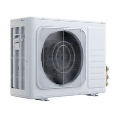 White Rectangular Air Conditioner Outdoor Unit