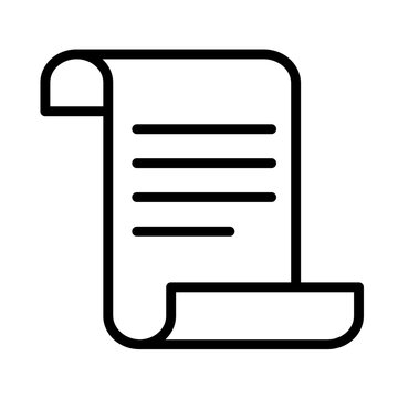 scroll document paper - vector icon