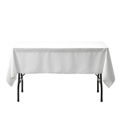 White Rectangular Tablecloth on a Table