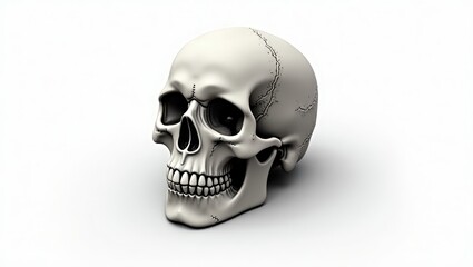 Detailed 3d model of a human skull.
