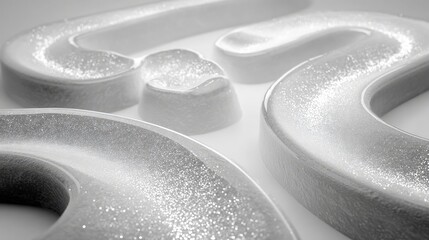 Abstract Geometric Shapes In Gray White