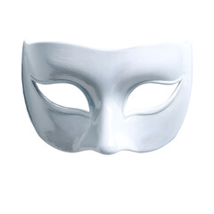 White Venetian Mask on Transparent Background