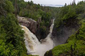 waterfall in the mountains