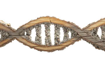 Wooden DNA double helix