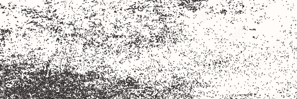 Aufkleber stippled grain and noise texture. monochrome bw dust particle filter effect. grange and retro dotted