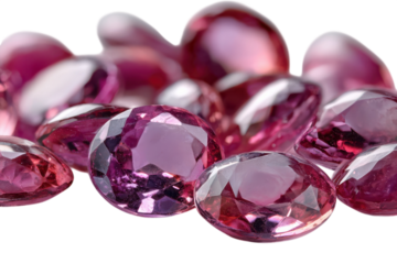 Sparkling pink sapphire gem stones collection faceted jewelry stones crystal healing pink gemstone
