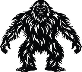 Fototapeta premium silhouette of a bigfoot