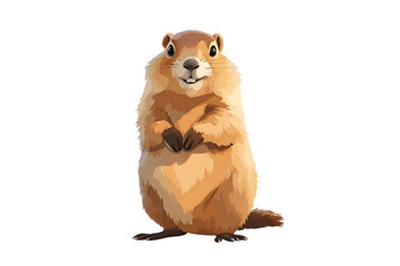 Adorable marmot posing cutely.