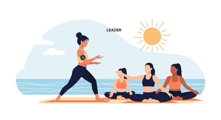 Sunrise Serenity Yoga Class: Guided Wellness Journey on a Tranquil Beach