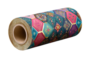 Ornamental Treasures Unrolling Artistic Elegance in Rolls with Decorative Patterns and Vivid Hues