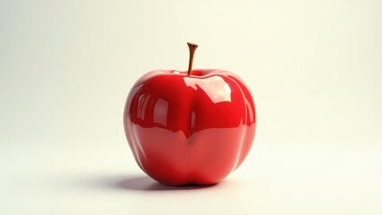 Obraz premium Polished red ornament against a plain background.
