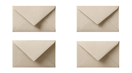 Four envelopes with a white envelope inside, perfect for invitations or special announcements