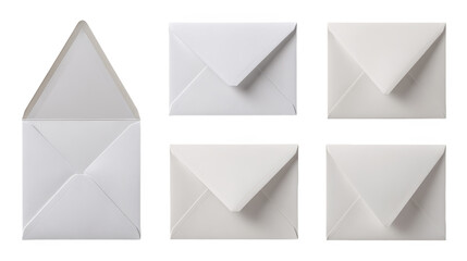 Nested envelopes, four pristine white envelopes inside a larger envelope – symbol of organization and communication