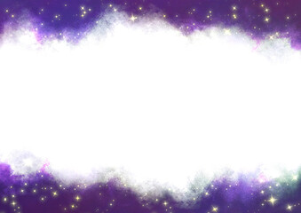 水彩フレーム×キラキラ1(紫)