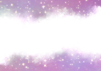 水彩フレーム&times;キラキラ2(紫)