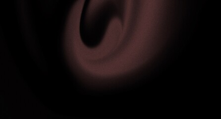 Abstract black dark deep brown gradient background color wave bright light silk glow grain texture noise surface grainy