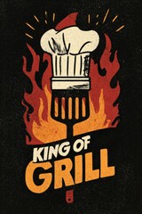 Retro BBQ Vibes – Vintage Grilling & Summer Graphic Illustration