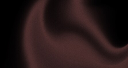 Abstract black dark deep brown gradient background color wave bright light silk glow grain texture noise surface grainy
