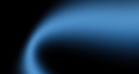 Abstract black dark deep blue gradient background color wave bright light silk glow grain texture noise surface grainy