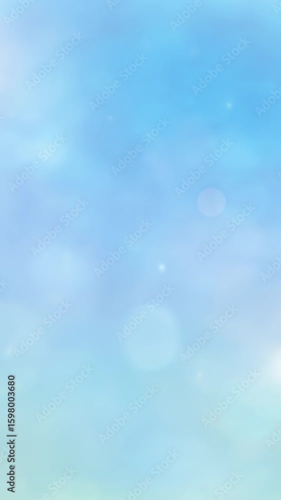Fototapete soft blue and turquoise gradient background features floating bokeh circles creating a dreamy and et