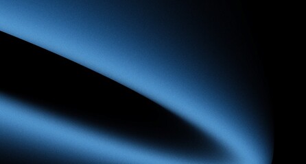 Abstract black dark deep blue gradient background color wave bright light silk glow grain texture noise surface grainy