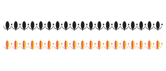 Durga Puja Border Decorations, Durga Puja Background and Frame. vector illustration.