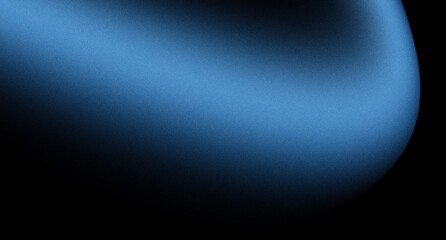 Abstract black dark deep blue gradient background color wave bright light silk glow grain texture noise surface grainy